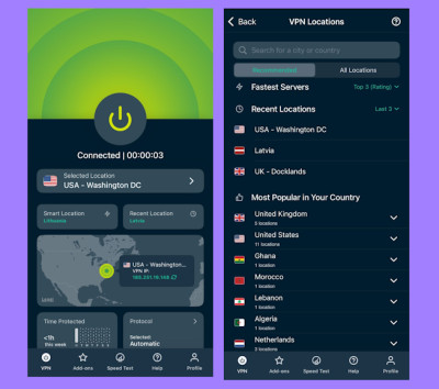 ExpressVPN interface