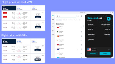 Surfshark gets cheaper flight prices