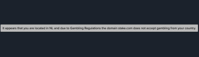 Example error message from stake 