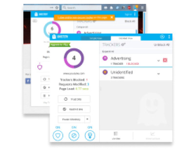 Ghostery ad-blocker banner
