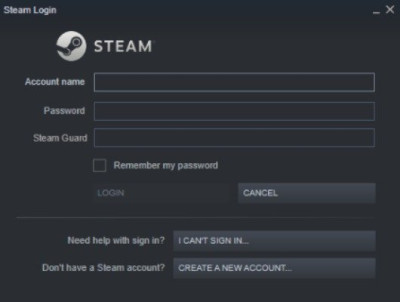 steam login window