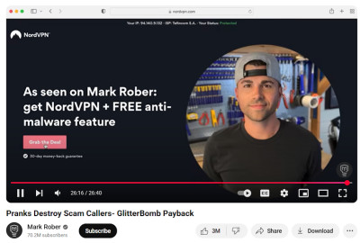Mark Rober NordVPN promotion