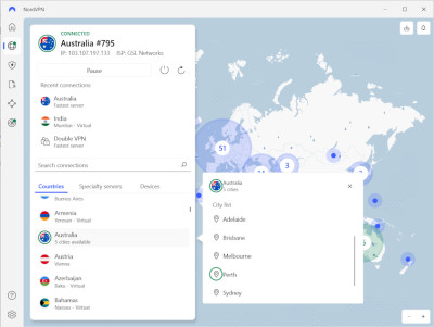 NordVPN for changing Chrome location
