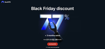 NordVPN Black Friday landing page