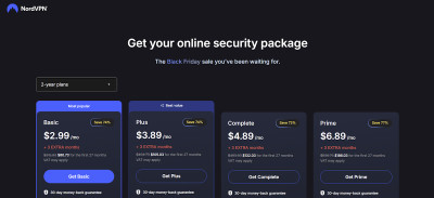 NordVPN Black Friday plans & discounts