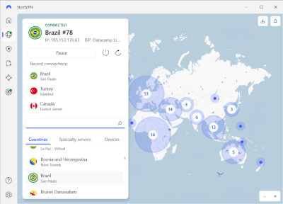 Connecting to NordVPN server