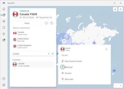 NordVPN Canada servers