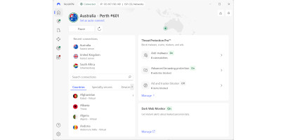 NordVPN connected to Australia