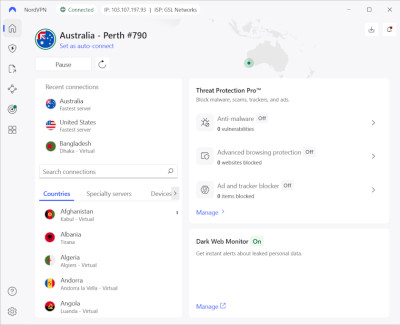 Nordvpn Connected To Australia