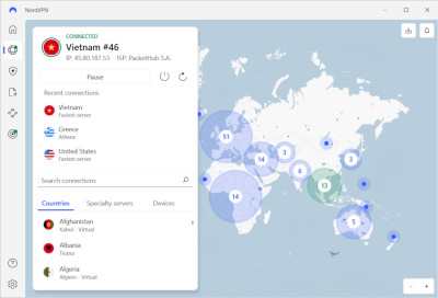 NordVPN Vietnam server