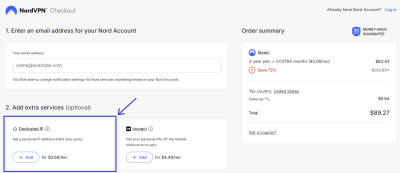 NordVPN dedicated IP check