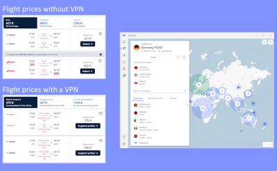 NordVPN flight prices cheaper