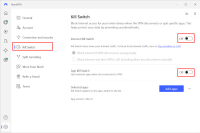NordVPN kill switch