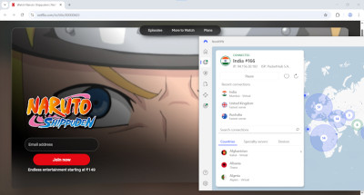 watch naruto in usa with NordVPN
