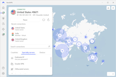 NordVPN specialty servers