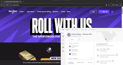 NordVPN unblocks Hard Rock Bet