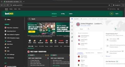 unblocked bet365 with NordVPN