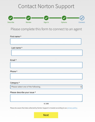 Norton antivirus support