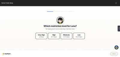 Norton VPN child profile setup