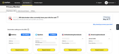 Norton VPN privacy monitor test