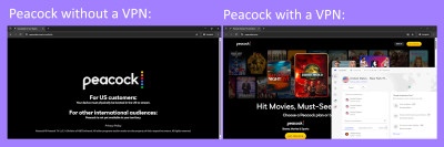 VPN unblocked Peacock outside the US