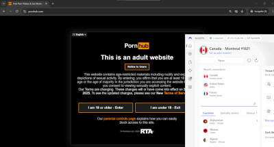 Pornhub accessed in Ohio with a VPN