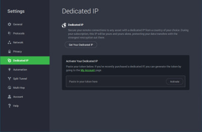 PIA dedicated IP address