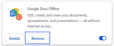 Remove extension in your browser