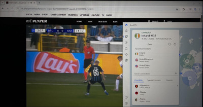 NordVPN unblocks Champions League on RTE Player
