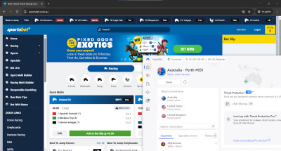 NordVPN accessed Sportsbet