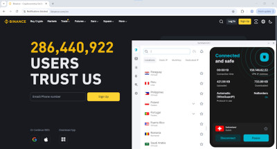 Surfshark accessed Binance