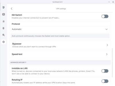 Advanced features in Surfshark