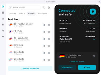 Surfsharks multihop servers