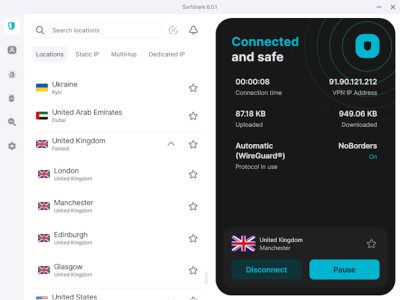 Surfshark UK server locations