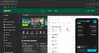 Unblocked bet365 with Surfshark