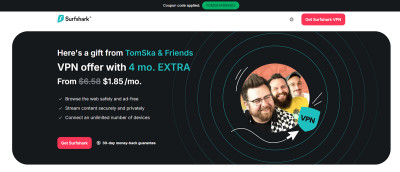 Surfshark TomSka influencer deal