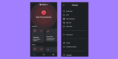 TotalAV Android interface