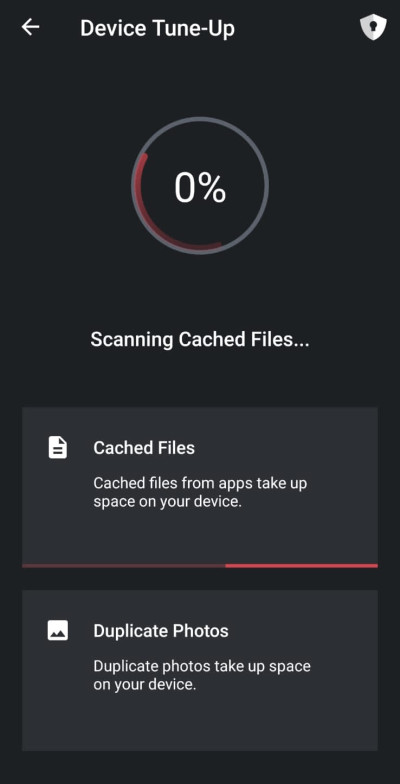 TotalAV system optimization tool on Android