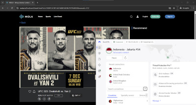 NordVPN unblocked Mola.tv UFC PPV