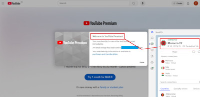 YouTube Premium with a VPN in Morocco