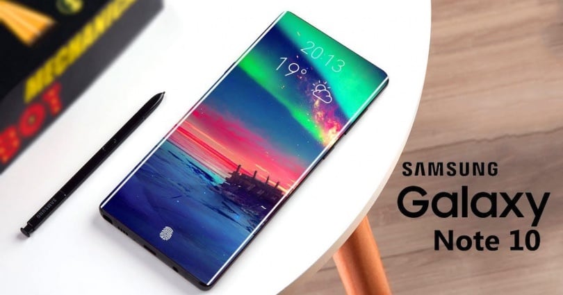 Samsung Galaxy Note 10 will be released in six colors, two of which are gradient