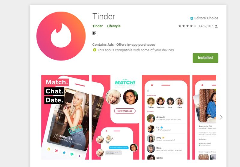 Tinder play store