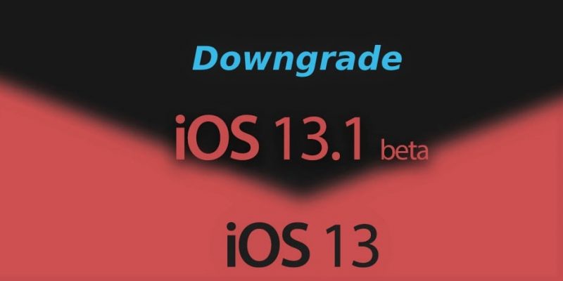 Downgrading from iOS 13.1 beta to iOS 13 cleanly