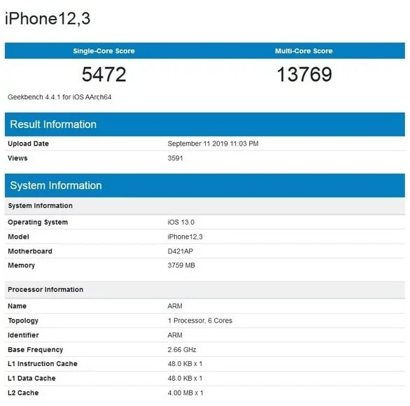 iPhone 11 Benchmark