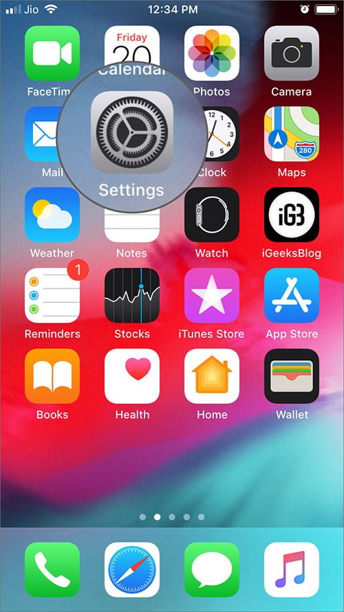 iOS 13 Settings Dark Mode