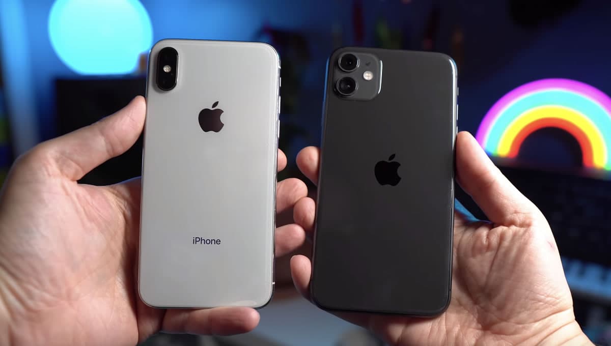 iPhone X and 11 side-by-side 