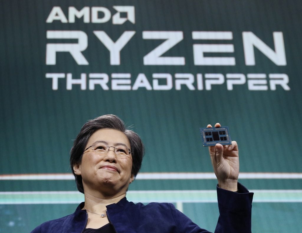Lisa Su Presenting AMD 3990X