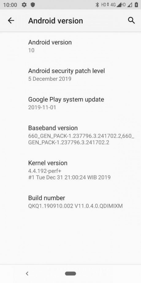 Xiaomi Mi A2 Android 10