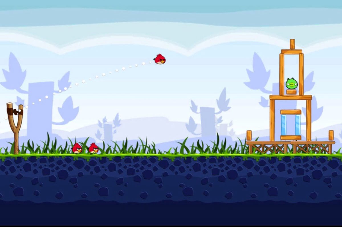 Angry Birds (игра). Уровень игры Angry Birds.1-3. Angry Birds Gameplay.